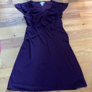 Cold water Creek Burgundy Dress, Size 8P, glitter beads.  Perfect Dancing Dress